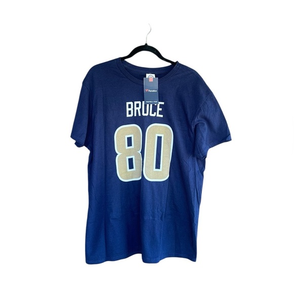 Los Angeles Rams Fanatics Isaac Bruce #80 Men's Size X-Large T-Shirt Jersey NWT - Picture 1 of 5